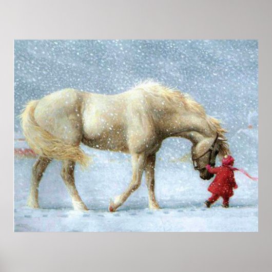 Poster van de Paarden en Girl Winter (Voorkant)