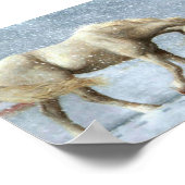 Poster van de Paarden en Girl Winter (Hoek)