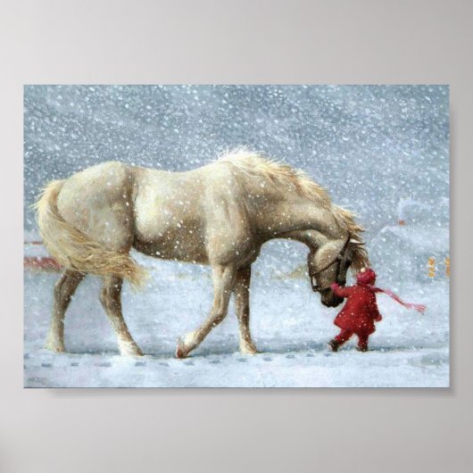 Poster van de Paarden en Girl Winter (Voorkant)