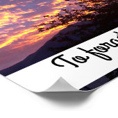 Poster van de Paarse Sunset Photo Quote Family Tre (Hoek)