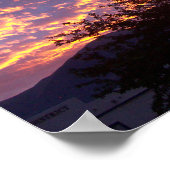 Poster van de Paarse zonnefoto's van de gloeiende  (Hoek)