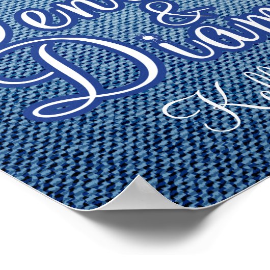 Poster van de partij Denim en Diamonds (Hoek)