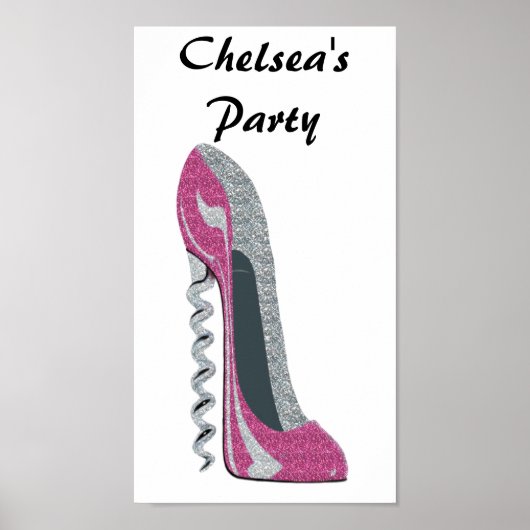 Poster van de partij, Kurkentrekker Roze Stiletto (Voorkant)