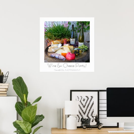 Poster van de partij Wijn en Kaas! (Thuiskantoor)