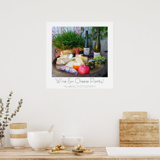 Poster van de partij Wijn en Kaas! (Keuken)