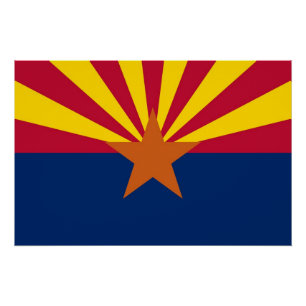 Poster van de patriottische muur met de vlag van d