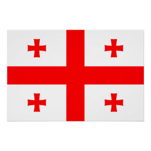 Poster van de patriottische muur met vlag van Geor