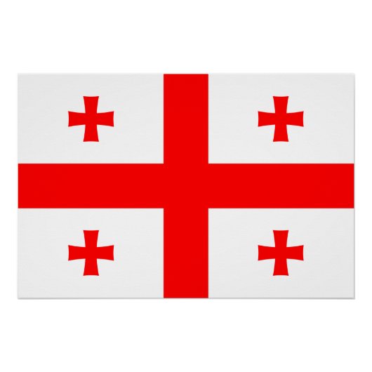 Poster van de patriottische muur met vlag van Geor (Voorkant)
