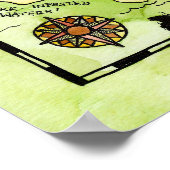 Poster van de Pirate Treasure Map van het eiland R (Hoek)