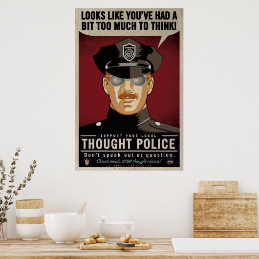 Poster van de politie (Keuken)