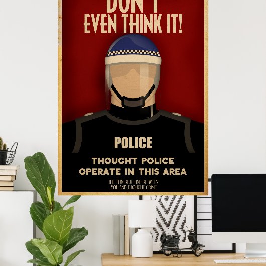 Poster van de politie (Thuiskantoor)
