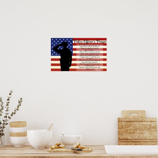 Poster van de politiebegeerder (Keuken)