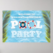 Poster van de poolpartij - Kinderen van Birthday D (Voorkant)