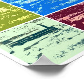 Poster van de Pop van Alcatraz en Golden Gate Brid (Hoek)