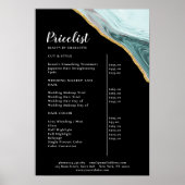 Poster van de prijslijst met moderne marmer Gold S (Voorkant)