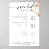 Poster van de prijslijst van de moderne bloem (Voorkant)