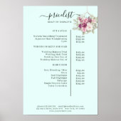 Poster van de prijslijst van de moderne bloem (Voorkant)