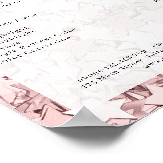 Poster van de prijslijst van de moderne sterren gl (Hoek)