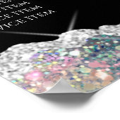 Poster van de prijslijst voor faux glitter Silver (Hoek)