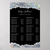 Poster van de prijslijst voor faux glitter Silver (Voorkant)