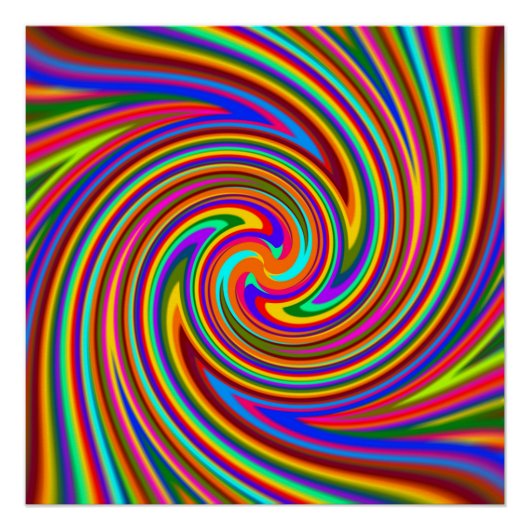 Poster van de radionolflaag van de kleur (Voorkant)