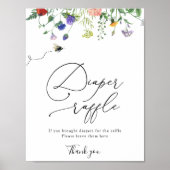 Poster van de Raffle Shower in Wildbloem (Voorkant)