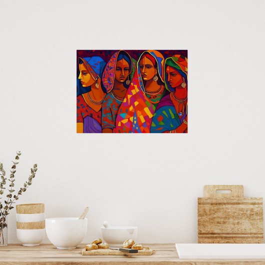 Poster van de Rajasthan-thuismuur (Keuken)