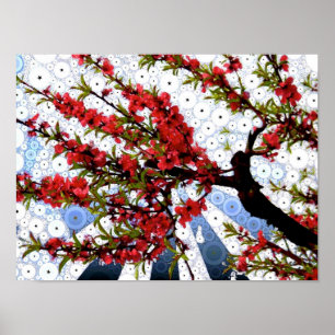 Poster van de Raspberry & van de Blossom van Cream