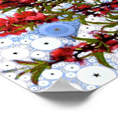 Poster van de Raspberry & van de Blossom van Cream (Hoek)