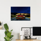 Poster van de Rat Rod Skeleton-driver van Californ (Thuiskantoor)