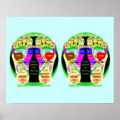 poster van de reflexologische voetkaart (Voorkant)