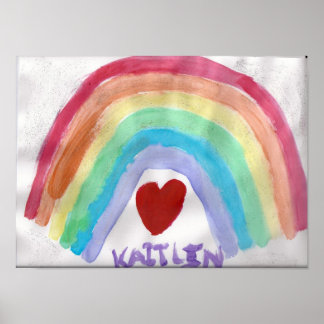 Poster van de regenboog van Kaitlin