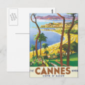 Poster van de Reis van D'Azur van de Kooi van Briefkaart (Voorkant / Achterkant)