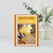 Poster van de Reis "van de Lijn van de cabine" het Briefkaart (Staand voorkant)