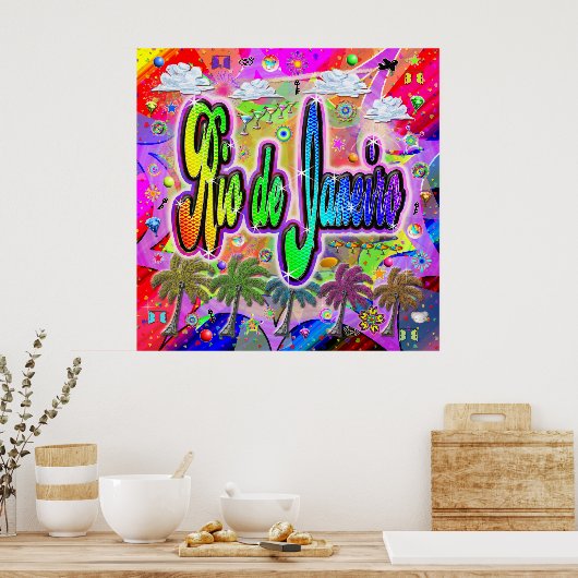 Poster van de Rio de Janeiro Vista Express (Keuken)