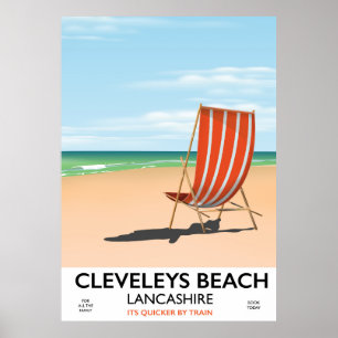 Poster van de riolering van het strand van Clevele
