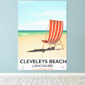 Poster van de riolering van het strand van Clevele Canvas Afdruk (Insitu (Houten vloer))