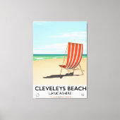 Poster van de riolering van het strand van Clevele Canvas Afdruk (Voorkant)