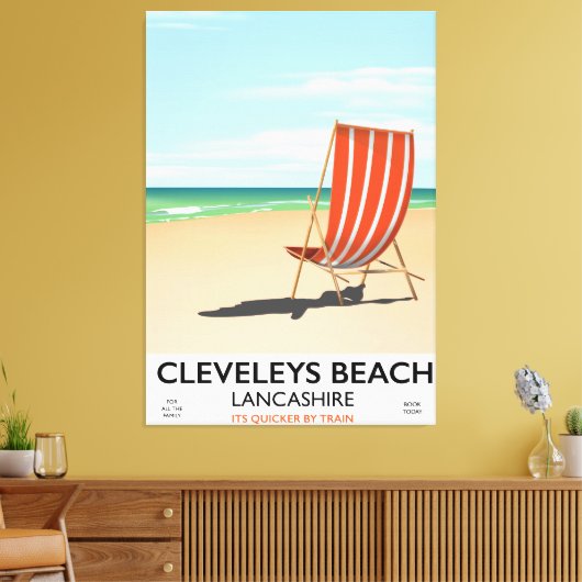 Poster van de riolering van het strand van Clevele Canvas Afdruk (Insitu (Woonkamer))