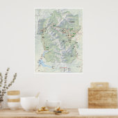 Poster van de Rocky Mountain-kaart (Colorado) (Keuken)