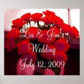 Poster van de rode rozenweddenschap - (Voorkant)