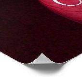 Poster van de rode rozenweddenschap -  (Hoek)