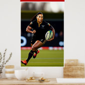 Poster van de Rugby-kunst voor vrouwen (Keuken)