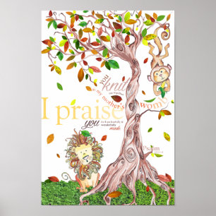 Poster van de ruimte: Psalm 139: 13-14