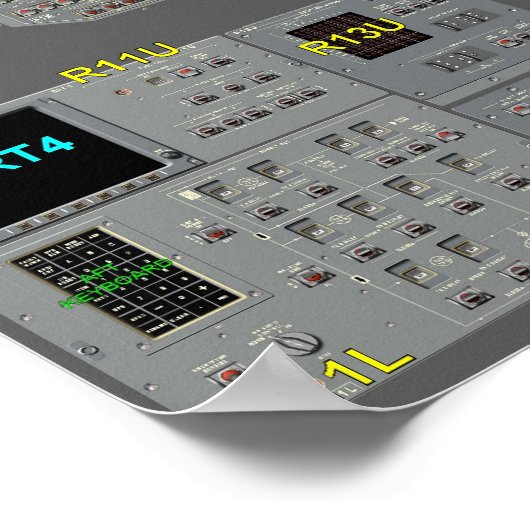 Poster van de ruimteafsluiter (Hoek)