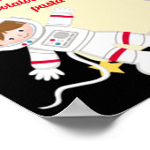 Poster van de ruimtevaartpartij 1e verjaardag van  (Hoek)