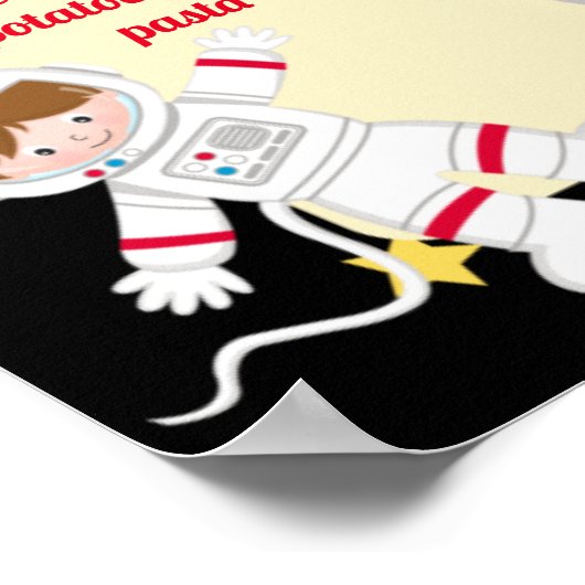 Poster van de ruimtevaartpartij 1e verjaardag van (Hoek)