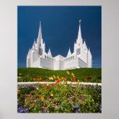 Poster van de San Diego LDS-tempel (Voorkant)