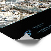 Poster van de satelliet van het meer van Tahoe Cal (Hoek)