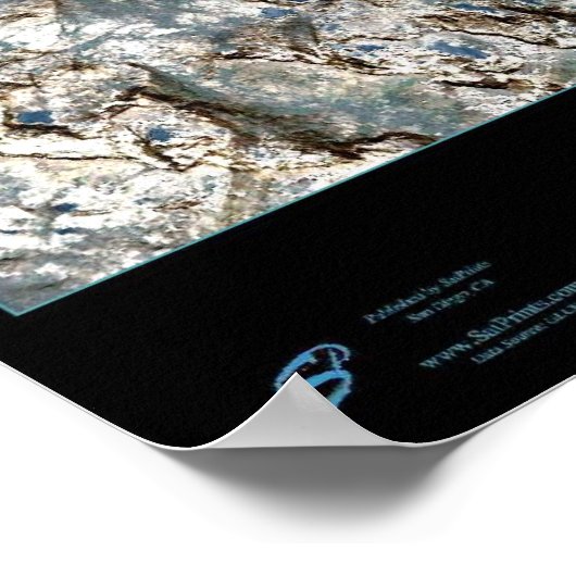 Poster van de satelliet van het meer van Tahoe Cal (Hoek)